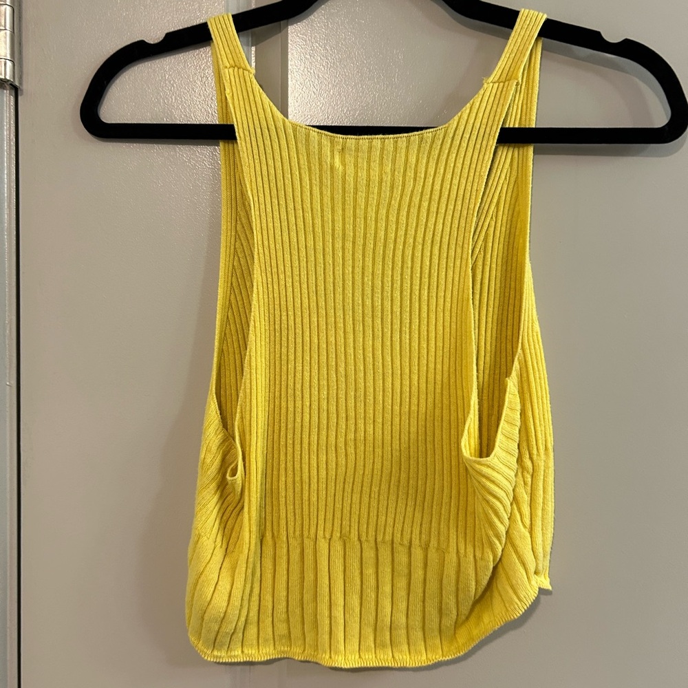 Free People Bright Yellow Ribbed Tank - Picture 4 of 4